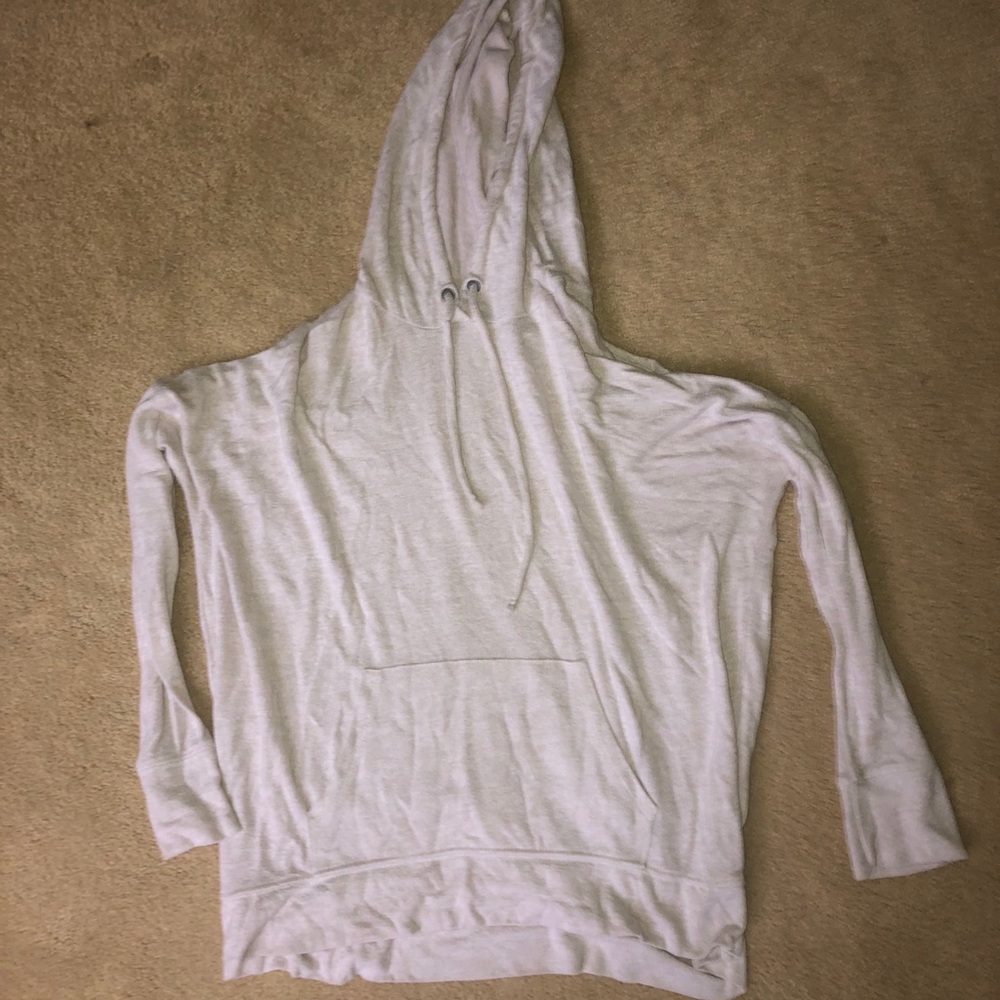 A cream hoodie